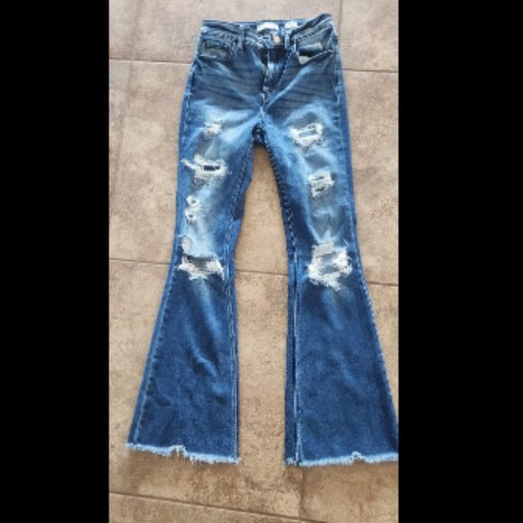 KanCan Flare Distressed jeans - Picture 2 of 5